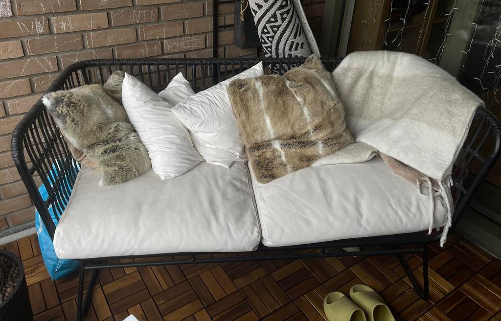 Tuinbank incl. zitkussens, Tuin en Terras, Tuinbanken, Ophalen, Zo goed als nieuw