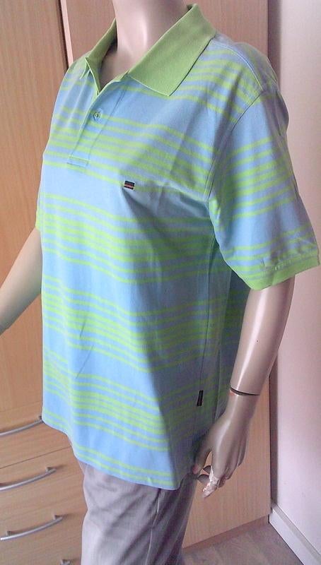 State of Art polo modern classics groen/blauw streeppolo M, Kleding | Heren, Polo's, State of Art, Overige kleuren, Gedragen, Verzenden