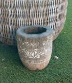 Ibiza style houten vaas pot, Tuin en Terras, Ophalen of Verzenden