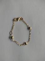 Armband met hartjes 14K (585) goud 1 gram 10.5cm voor baby, Ophalen of Verzenden, Gebruikt, Goud, Goud
