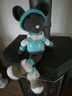 Gehaakte knuffel Fiebie de muis 60 cm, Ophalen of Verzenden, Nieuw, Overige typen