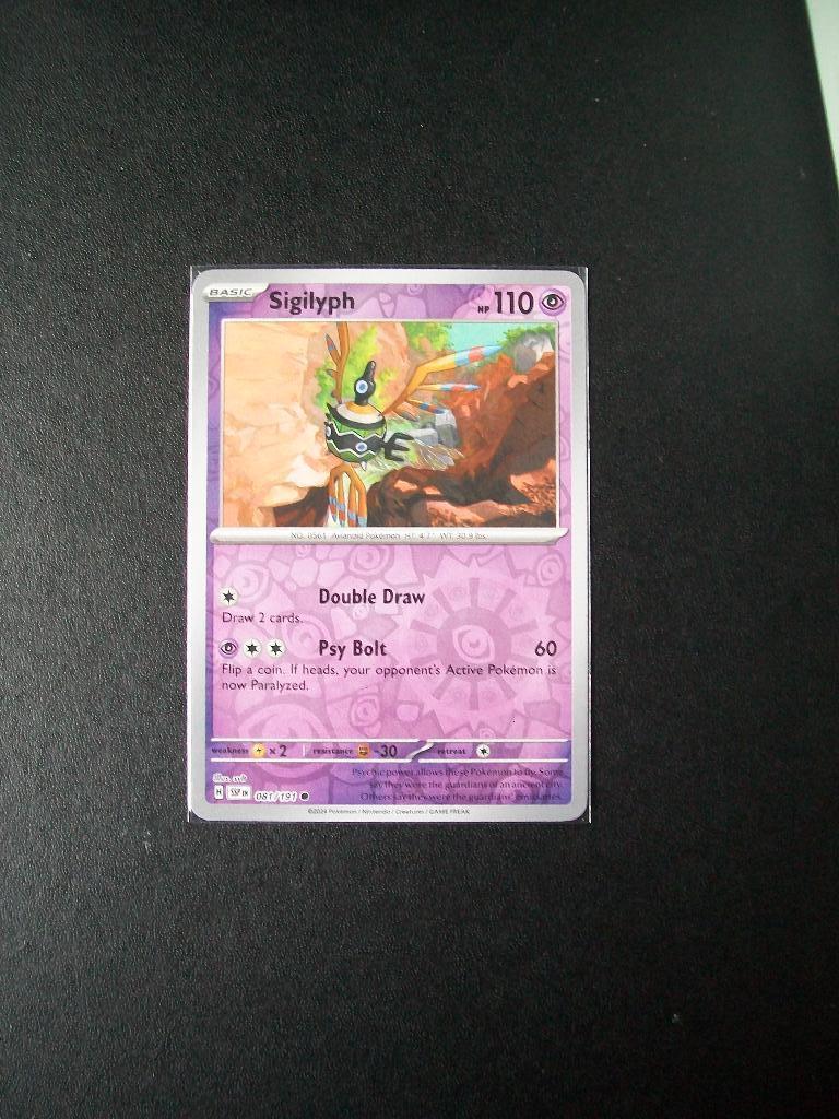 9214. Nieuwe Pokemon Kaart holofoil SIGILYPH HP110 (081/191), Verzenden, Zo goed als nieuw, Losse kaart, Foil