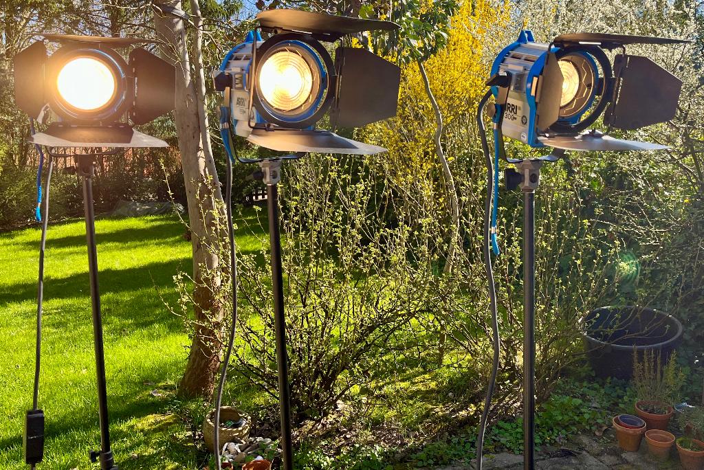 Arri Fresnel lichtset 600, 300, Patrol Reiskoffer filters ea, Ophalen, Gebruikt, Lamp of Flitsset