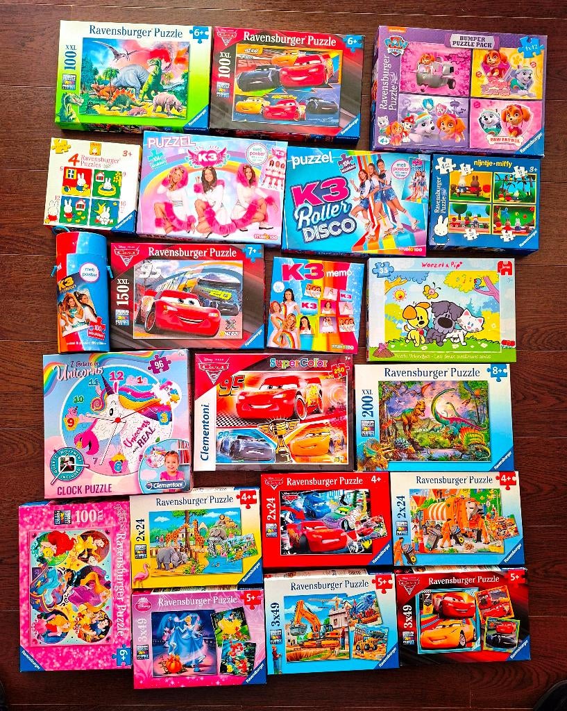 Kinderpuzzels - Diverse leeftijden en aantal stukjes, Ophalen of Verzenden, Meer dan 50 stukjes, Gebruikt, 4 tot 6 jaar