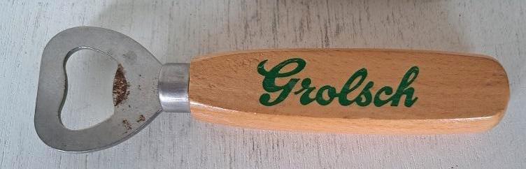 Grolsch Flesopener Hout, Ophalen of Verzenden, Gebruikt, Flesopener, Grolsch