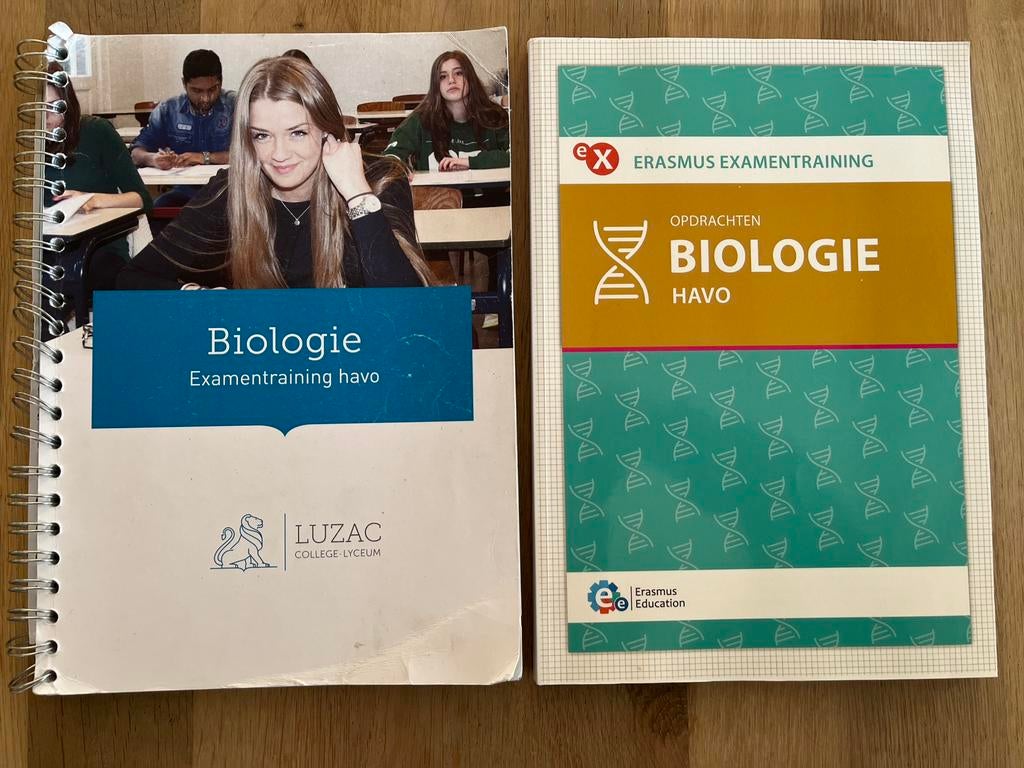 2 Biologie examenbundels Havo Luzac en Erasmus, Boeken, Schoolboeken, Verzenden, Zo goed als nieuw, HAVO, Biologie