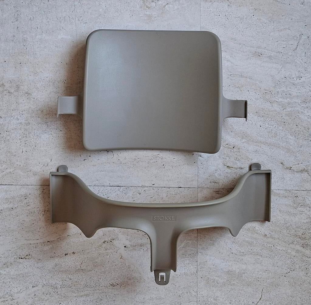 Stokke tripp trapp babyset zandkleur V2 ZGAN, Kinderen en Baby's, Kinderstoelen, Ophalen of Verzenden, Zo goed als nieuw, Meegroeistoel