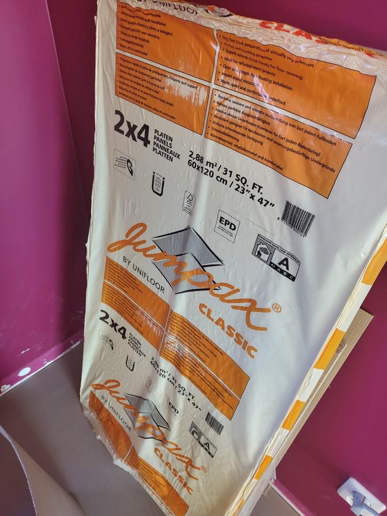 Jumpax classic by unifloor - half pak, twee platen, Ophalen, Nieuw, 4 tot 8 cm, Minder dan 5 m²