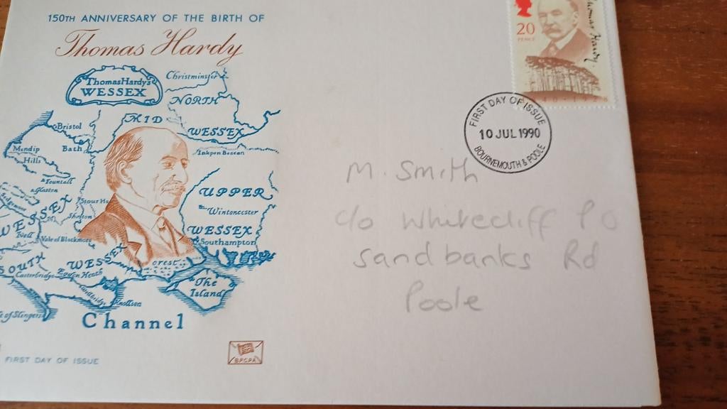 Groot Brittannië,  1990, Thomas Hardy, Ophalen of Verzenden, Gestempeld, Overige thema's