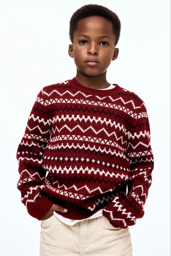 H&M - sweater rood/wit | maat 92, Kinderen en Baby's, Kinderkleding | Maat 92, Ophalen of Verzenden, Gebruikt, Jongen, Trui of Vest