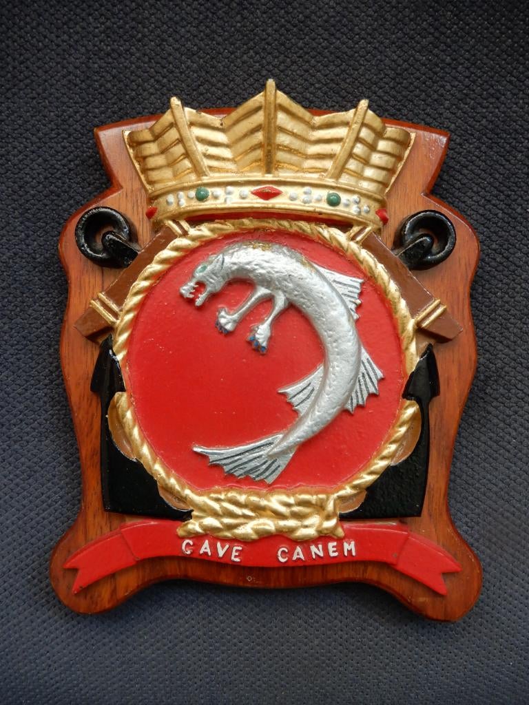 Wapenschild Nederlandse duikboot de Zeehond (Origineel), Verzamelen, Militaria | Algemeen, Ophalen of Verzenden, Marine, Nederland