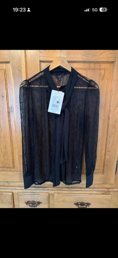 Nikkie Kanten Blouse Zwart Maat 34, Ophalen of Verzenden, Nieuw, Maat 34 (XS) of kleiner, Zwart