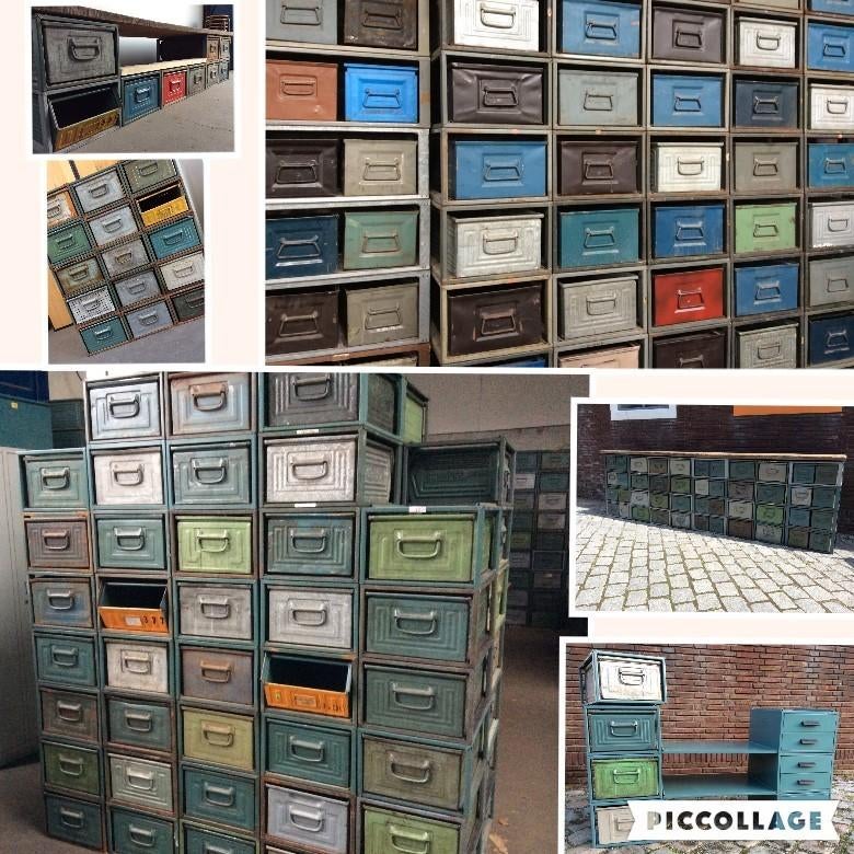 Modulaire Kast Opbergkast Opbergsysteem Stelling op maat, Gebruikt, Ophalen of Verzenden, Minder dan 100 cm, Metaal