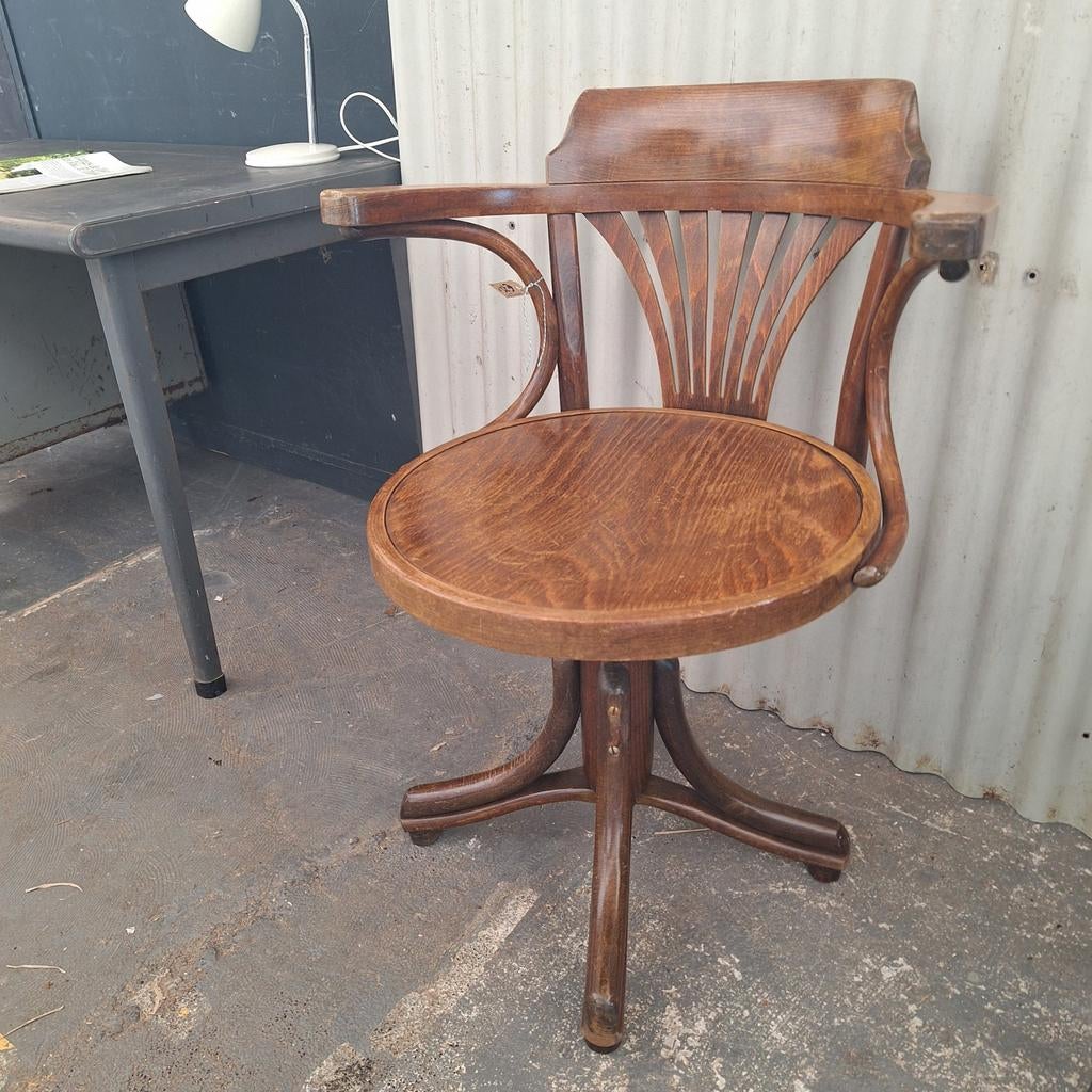 Antieke Thonet draaibare bureaustoel / cafestoel, Ophalen