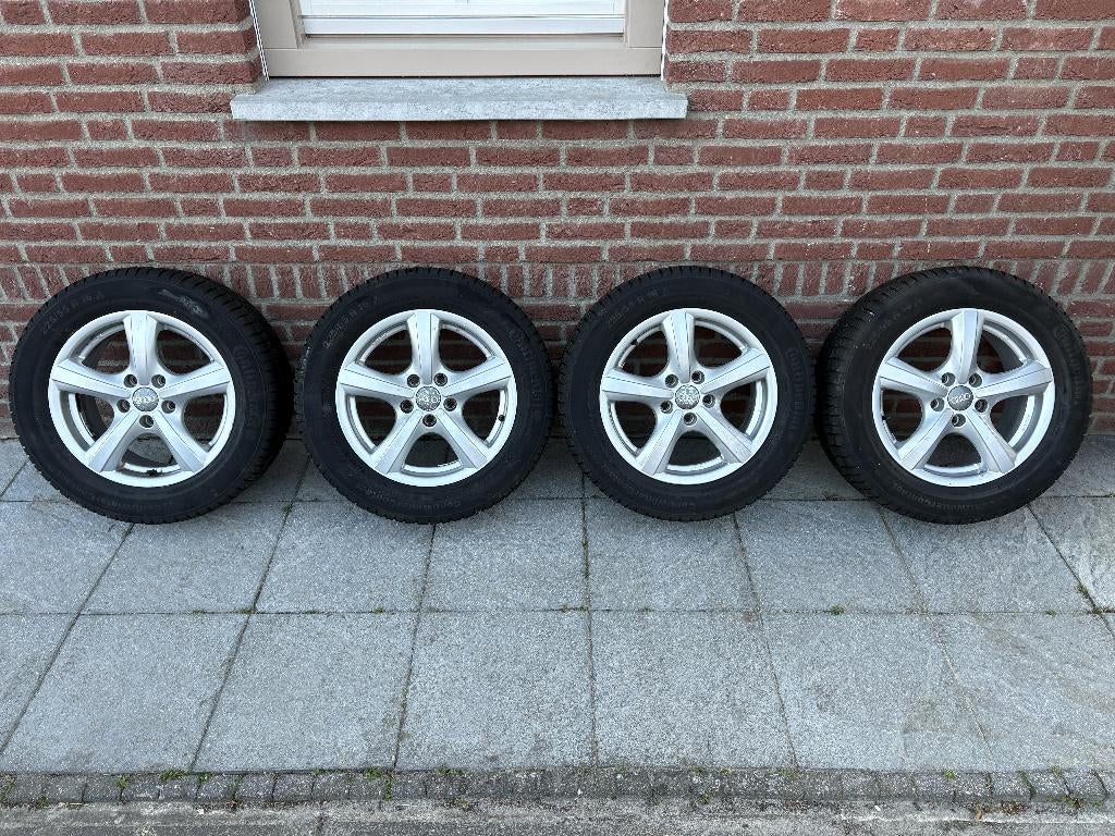 Audi A6 velgen met winterbanden, Ophalen, Gebruikt, 16 inch, Banden en Velgen