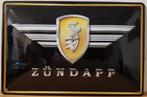 Zundapp logo zwart geel relief reclamebord van metaal deco