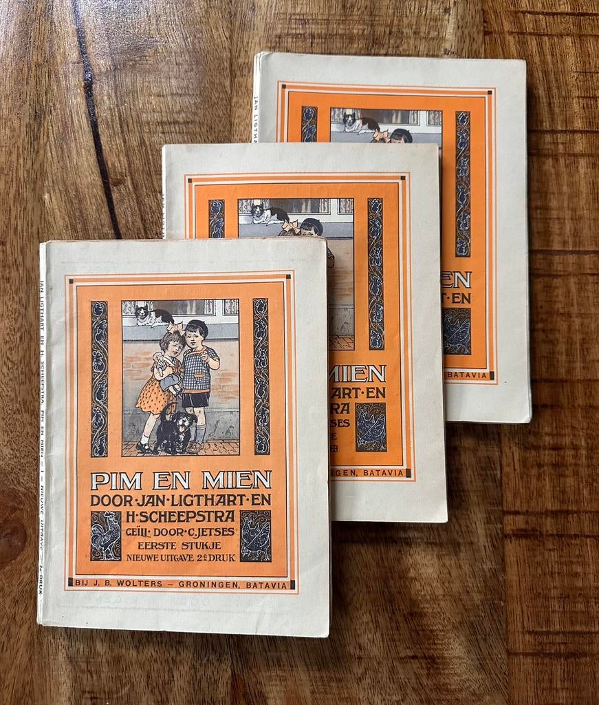 Complete set Pim en Mien (1, 2 & 3)–Jan Ligthart & C. Jetses, Antiek en Kunst, Ophalen of Verzenden