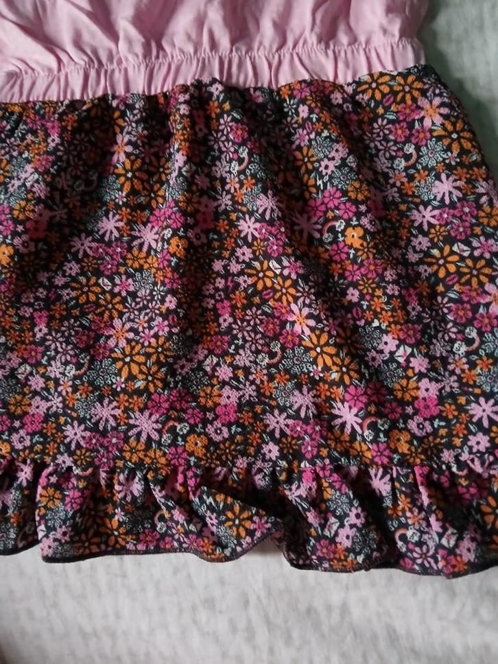 Meisjesjurk met scrunchie boemenprint., Kinderen en Baby's, Kinderkleding | Maat 92, Nieuw, Meisje, Jurk of Rok, Ophalen of Verzenden