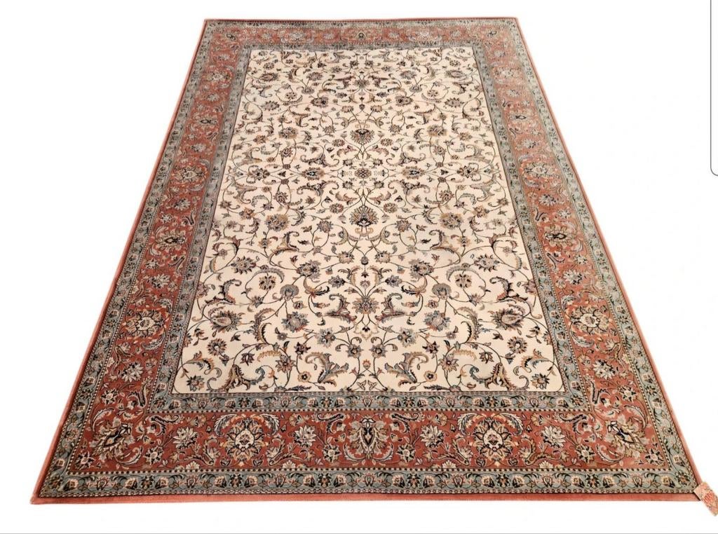 Vintage oosters wol vloerkleed floral pink crème 209x295cm, Persian Perzisch vintage oosters hype, Crème, Gebruikt, HYPE POP-UP