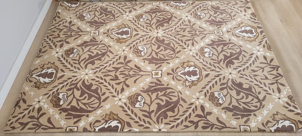 Vloerkleed karpet Morris Trellis 170x240 nieuw!, Stijlvol klasse comfortabel kwaliteit, 150 tot 200 cm, Ophalen of Verzenden, Bruin