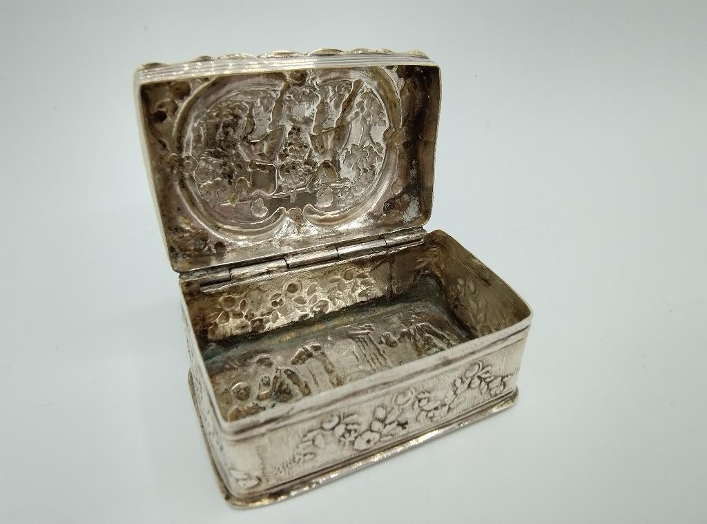 Antiek zilveren snuifdoosje, J. Kooiman, Schoonhoven, 1886, Verzenden, Zilver