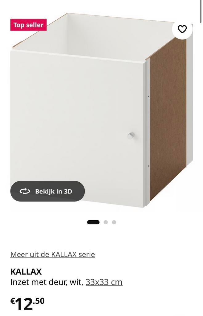 IKEA Kallax kast inzet deur wit - 6 stuks, Huis en Inrichting, Ophalen, Zo goed als nieuw