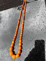 Antiek amber barnsteen ketting, Ophalen of Verzenden, Zo goed als nieuw, Bruin, Steen of Mineraal