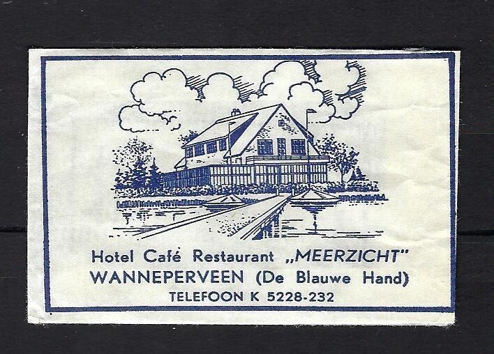2939 Wanneperveen hotel café rest MEERZICHT, Ophalen of Verzenden, Nederland
