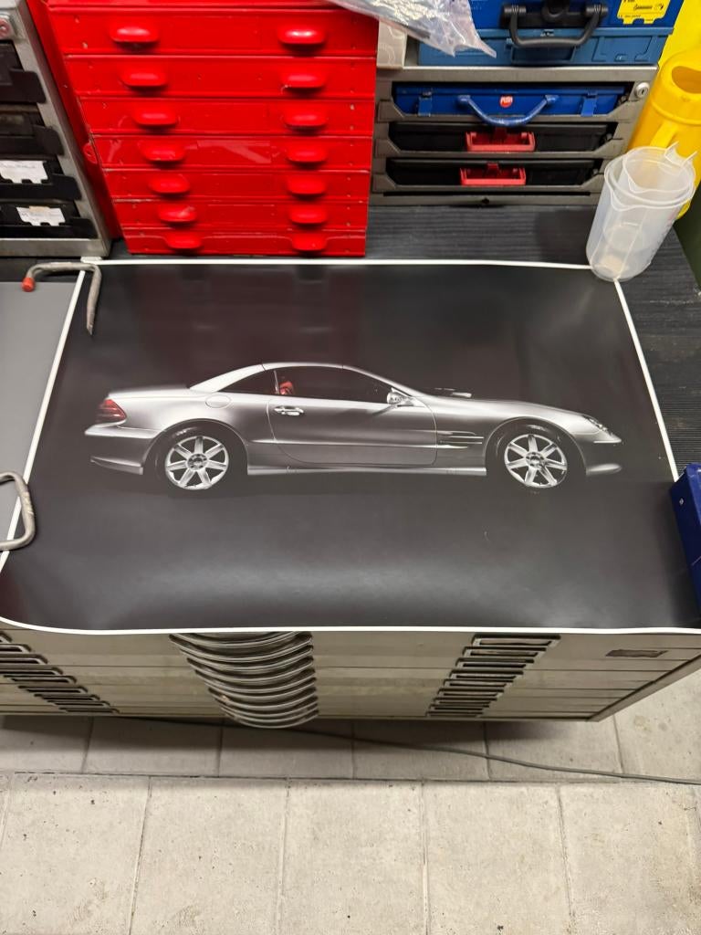 Originele Mercedes Benz poster SL R230, Rechthoekig Liggend, Nieuw, Ophalen of Verzenden, A1 t/m A3