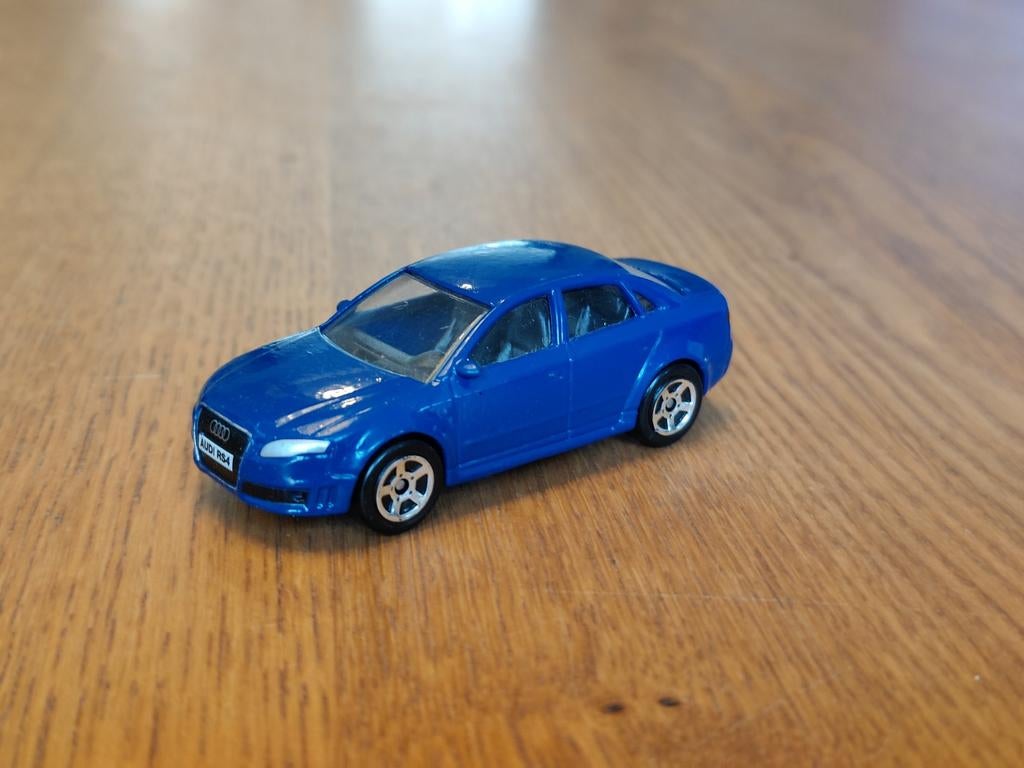 Realtoy Audi RS4 BLAUW, Ophalen of Verzenden, Zo goed als nieuw, Auto