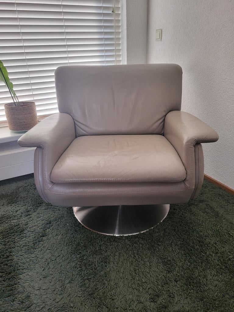 Fauteuil, Huis en Inrichting, Ophalen, Gebruikt, 50 tot 75 cm, Leer