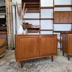 Vintage jaren 60 Deens dressoir, TV kastje, LP kastje, teak, Ophalen, Gebruikt, Dyrlund, riestenpatt, sideboard, kommode, Teakhout
