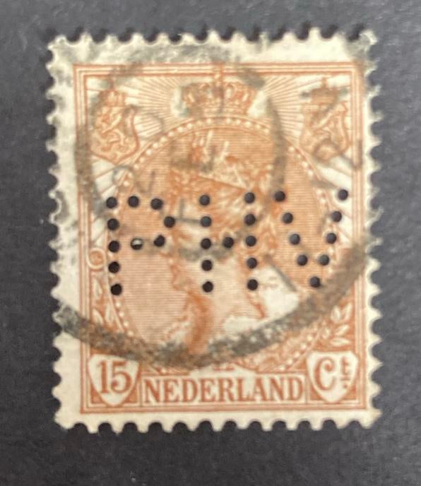 Perfin PHV in nvph 64, Verzenden, Gestempeld