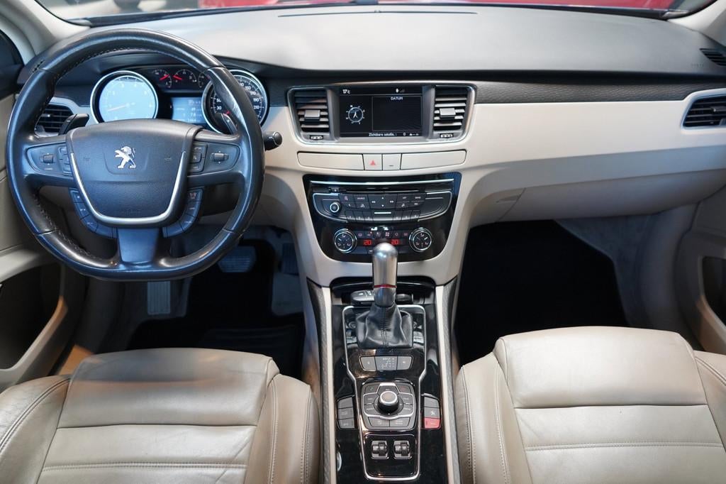 Peugeot 508 1.6 THP Allure | AUT | NAVI | AIRCO | TREKHAAK |, Euro 5, Gebruikt, Blauw, Leder en Stof