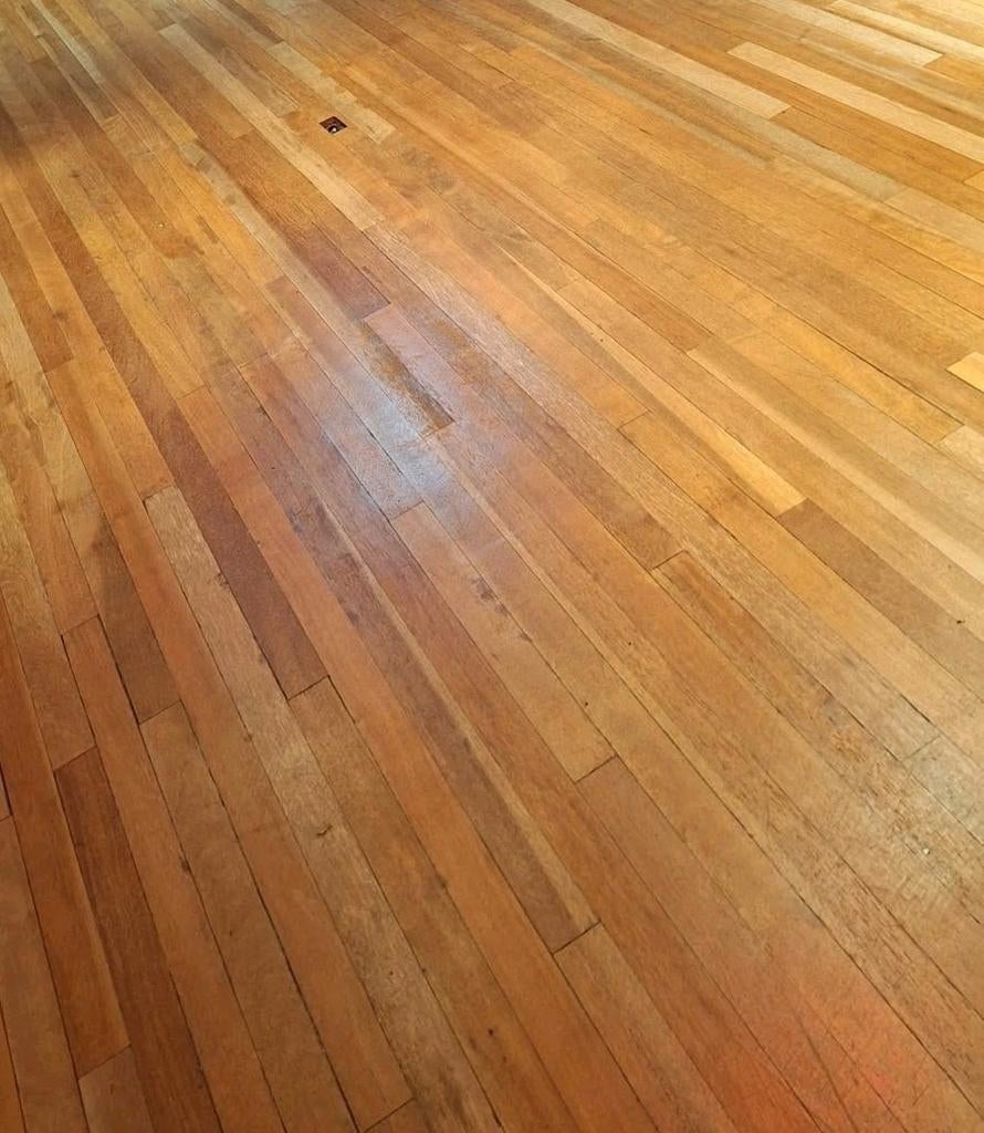 Massief eikenhouten vloer - circa 40m2, Gebruikt, 25 tot 50 mm, Eiken, Ophalen of Verzenden