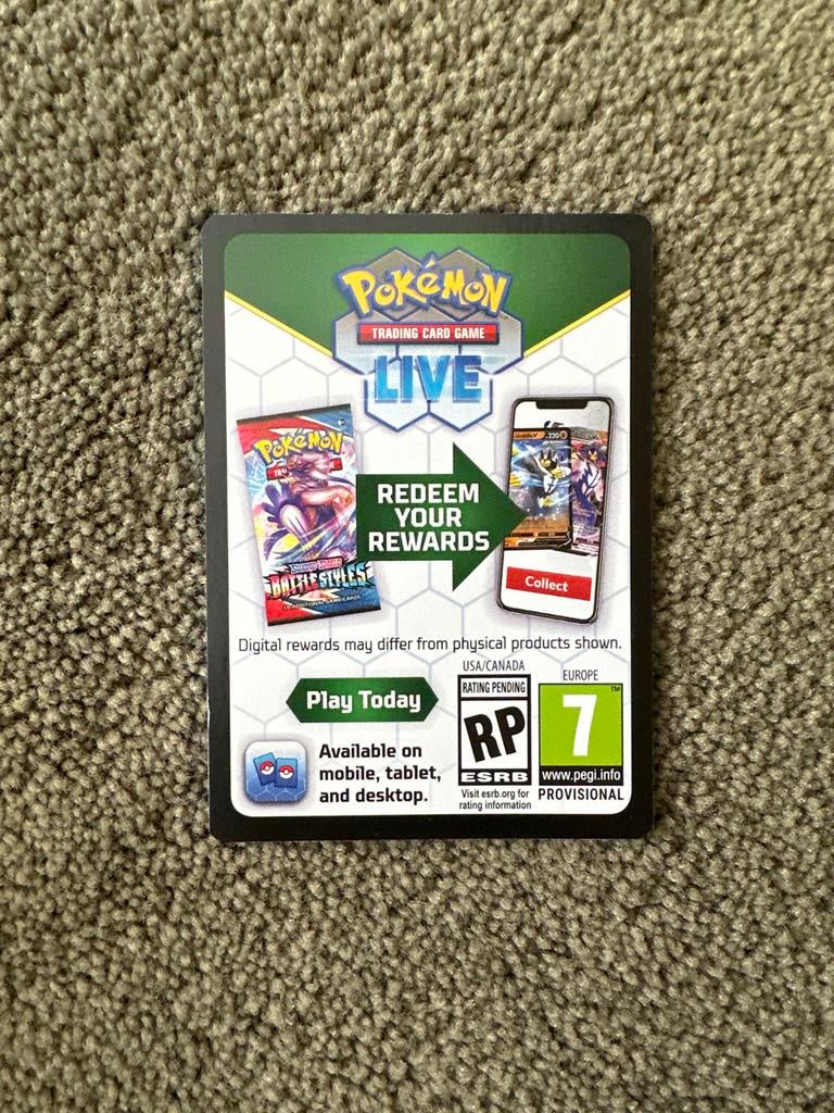 Pokémon TCG Live Code Kaart 25 ps., Ophalen of Verzenden, Nieuw, Meerdere kaarten