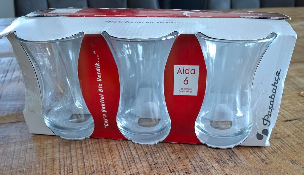 Oosterse thee glazen nieuw in doos, Verzamelen, Glas en Borrelglaasjes, Ophalen of Verzenden, Nieuw, Overige typen