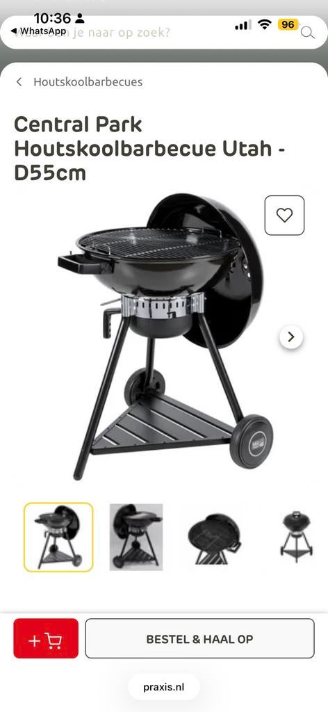 BBQ - central park 55cm, Ophalen, Zo goed als nieuw, Met accessoires