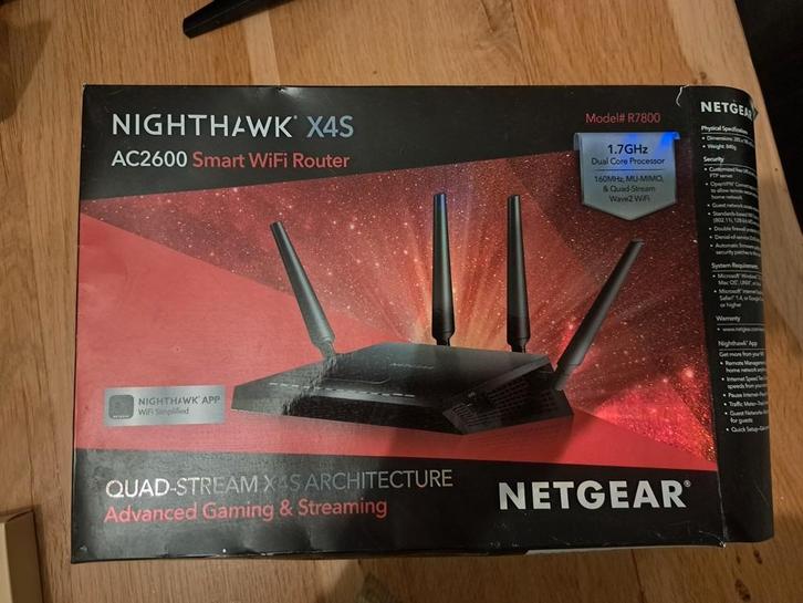 Netgear Nighthawk X4S AC2600 Smart WiFi Router (R7800), Computers en Software, Routers en Modems, Zo goed als nieuw, Router, Ophalen of Verzenden