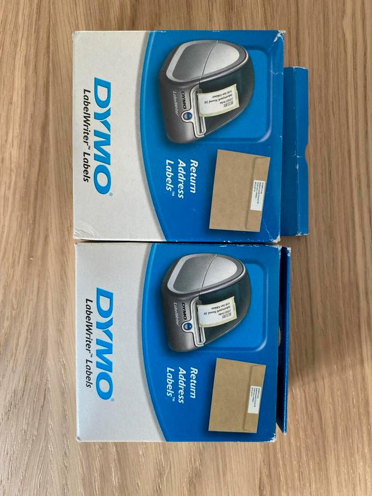 Dymo LabelWriter 11352 Retour Adres Labels (2x 500 stuks), Computers en Software, Labelprinters, Nieuw, Etiket, Ophalen