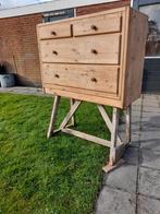 Onbewerkte laden kastje, Huis en Inrichting, Kasten | Ladekasten, Zo goed als nieuw, 3 of 4 laden, Minder dan 100 cm, Grenenhout