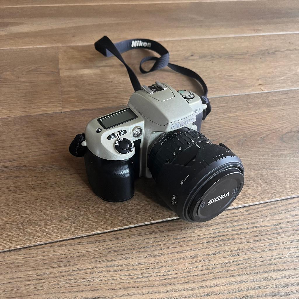 Analoge Nikon F60 camera, Audio, Tv en Foto, Fotocamera's Analoog, Ophalen, Zo goed als nieuw, Spiegelreflex, Nikon