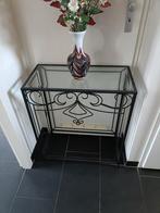 Bijzettafeltje, Huis en Inrichting, Tafels | Bijzettafels, Minder dan 55 cm, Glas, Rechthoekig, Ophalen