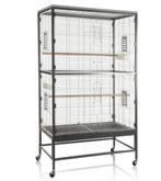 Grote vogelkooi op wielen – goede staat, Dieren en Toebehoren, Vogels | Hokken en Kooien, Ophalen, Zo goed als nieuw, Metaal, Vogelkooi