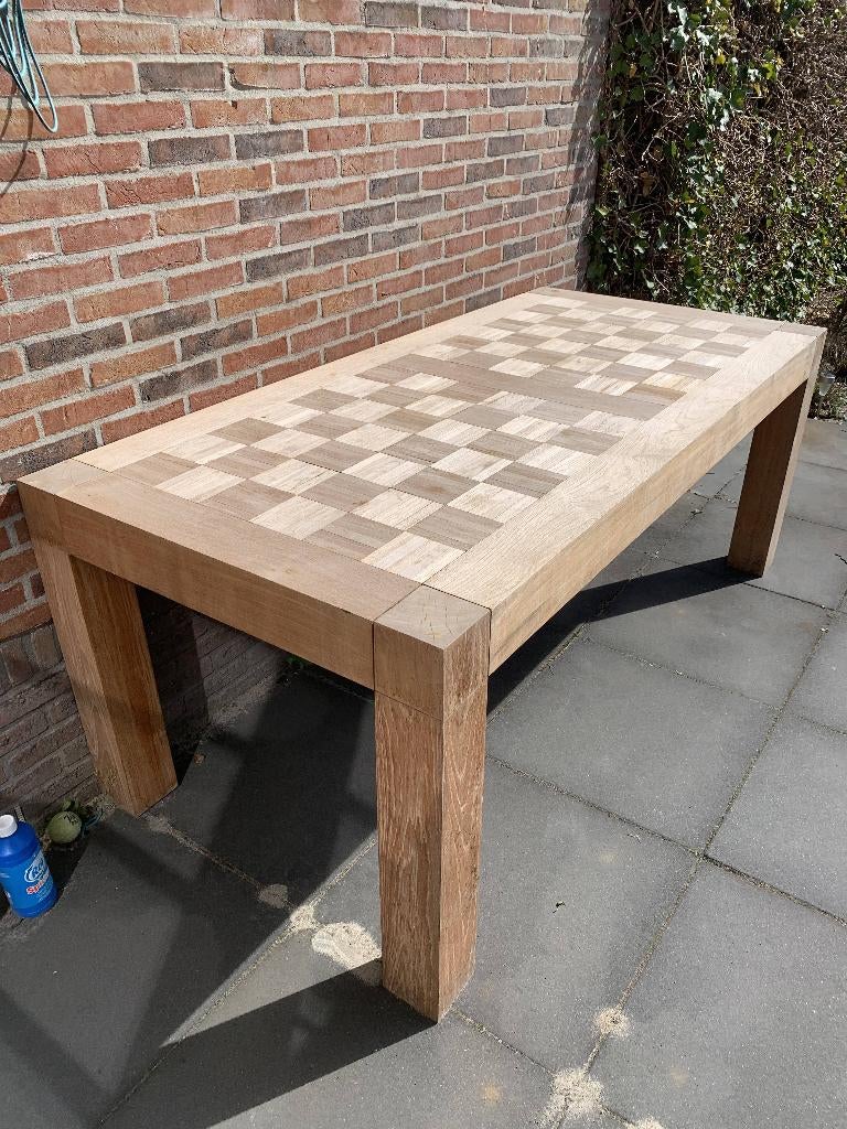 Eettafel eikenhout, Huis en Inrichting, Tafels | Eettafels, Ophalen, Gebruikt, Eiken, design, Eikenhout