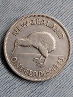 Nieuw-Zeeland 1 Florin 1943 George VI  - Zilver, Verzenden, Losse munt, Zilver