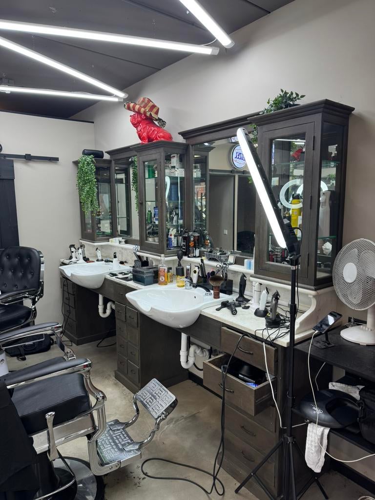 Barbershop barber inrichting 5 stations meubels, Ophalen