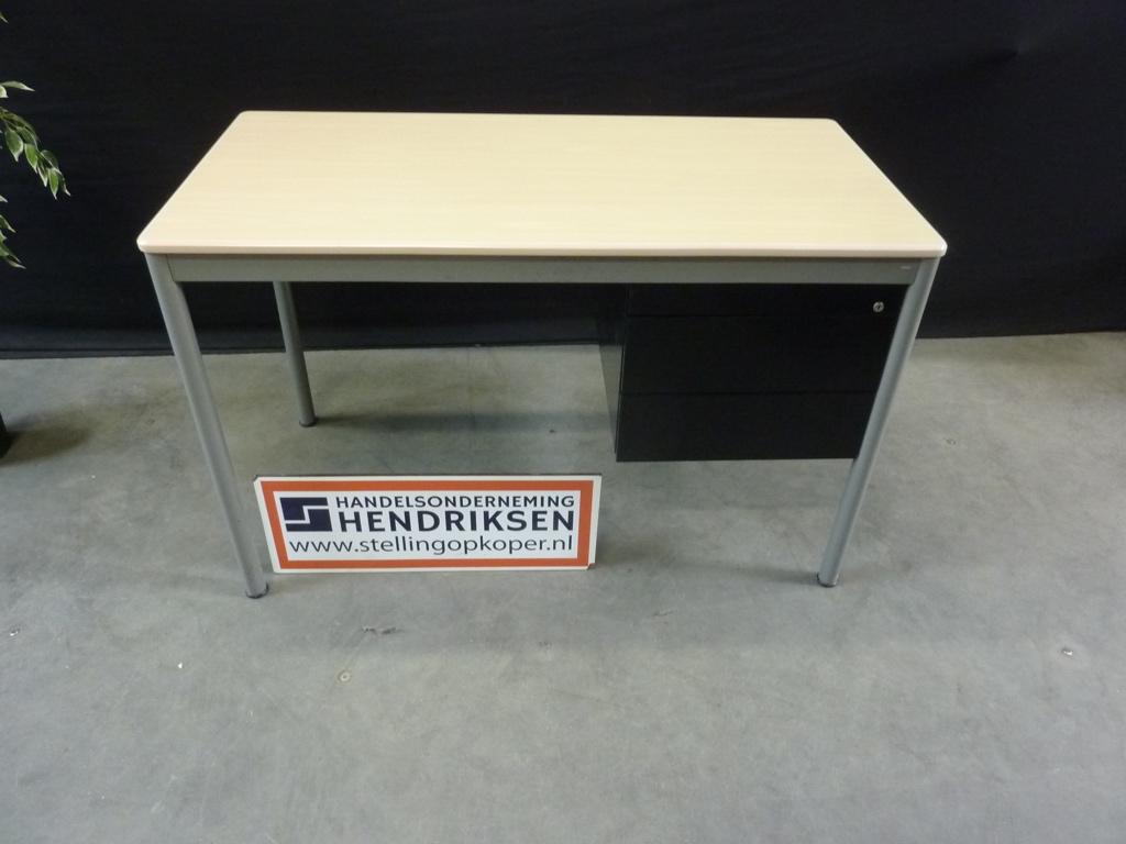 Compact bureau met ladeblok 120x60cm / schoolbureau, Met lades, Gebruikt, 120 cm, Schoolbureau