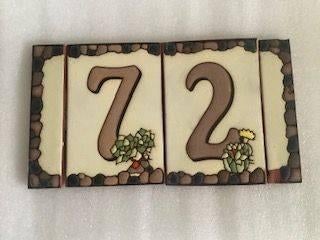 Spaanse keramische tegels met huisnummers "7" en "2" Nieuw, Ophalen, Nieuw