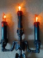 Halloween Kandelaar Skelet met LED Kaarsen, Ophalen of Verzenden, Zo goed als nieuw, Versiering, Halloween of Griezel